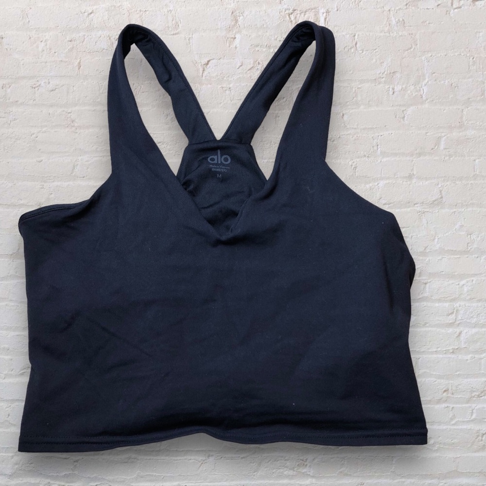 ALO Yoga Black Racerback Sports Bra Tank